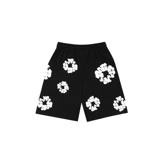 Cotton Wreath Shorts Black